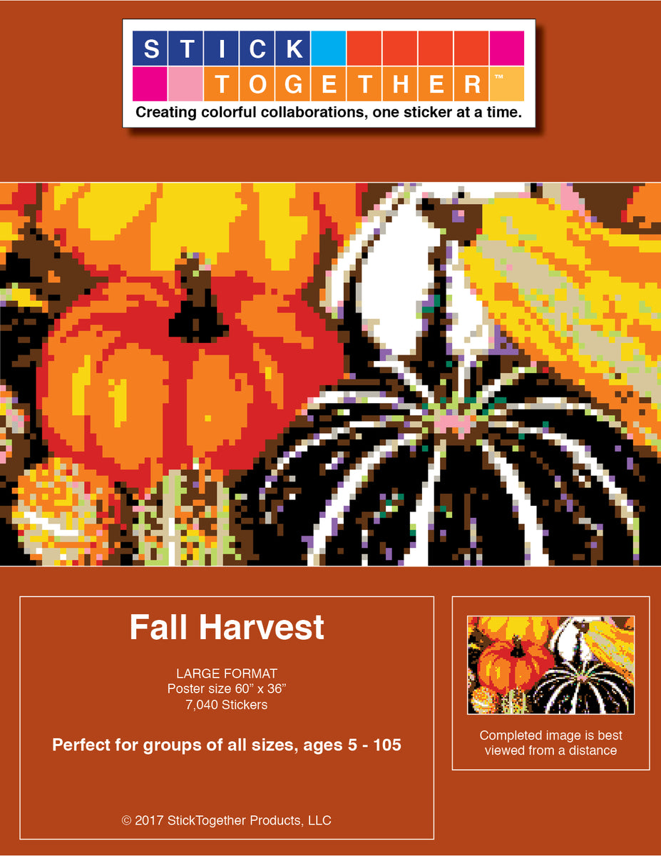 StickTogether® Fall Harvest Large Format Mosaic Sticker Puzzle Poster