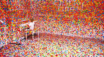 All Ages Collaborate on an Art Piece by Yayoi Kusama