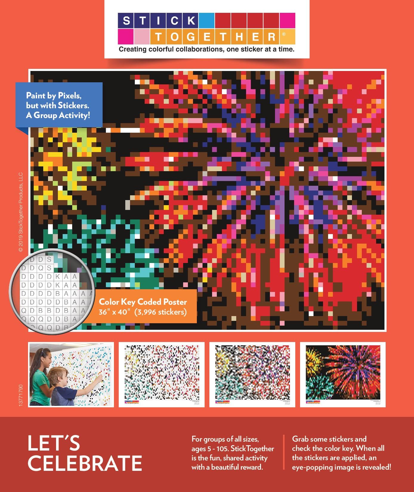 StickTogether® Let's Celebrate Mosaic Sticker Puzzle Poster